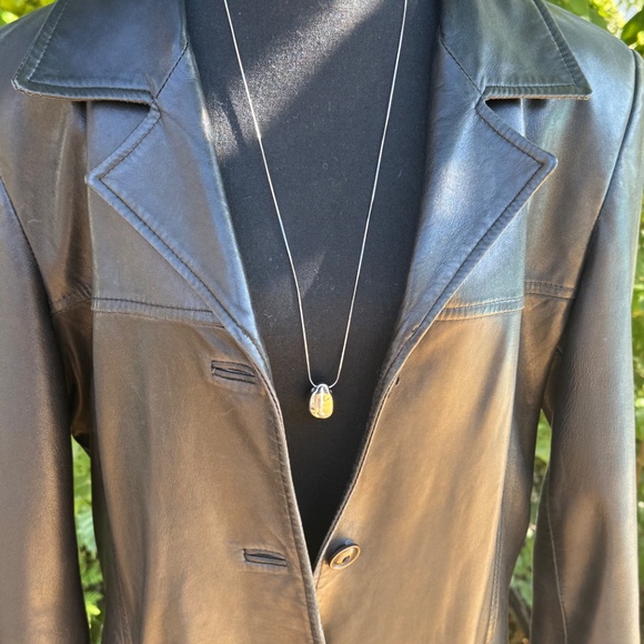🖤 Classic Vintage Black Leather Coat - MIX Since 1989 - Made in Canada - Sz XL - Picture 2 of 14